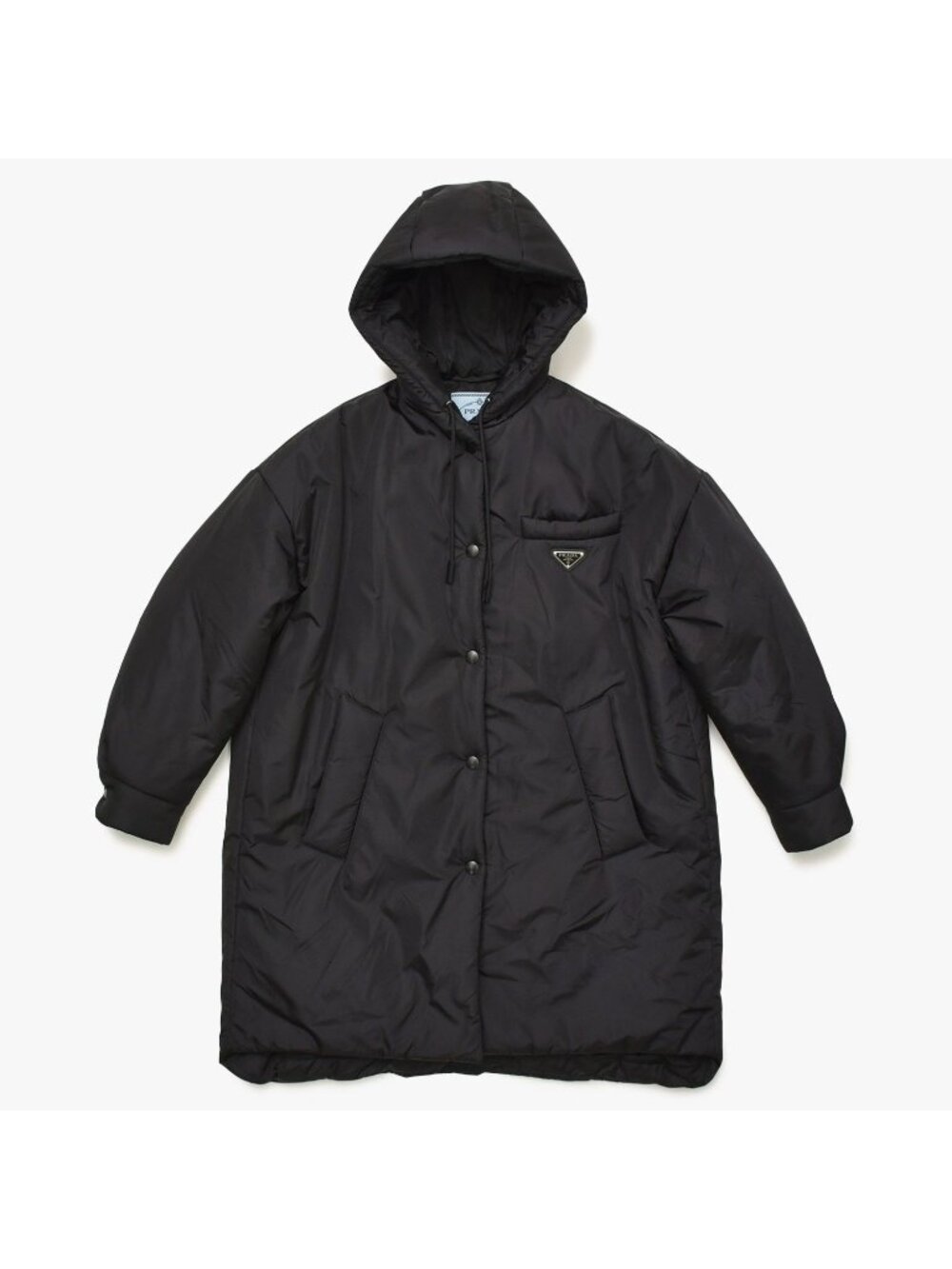 Prada Re-Nylon Down Rain Coat Black 36